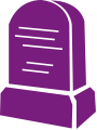 Purple tombstone icon