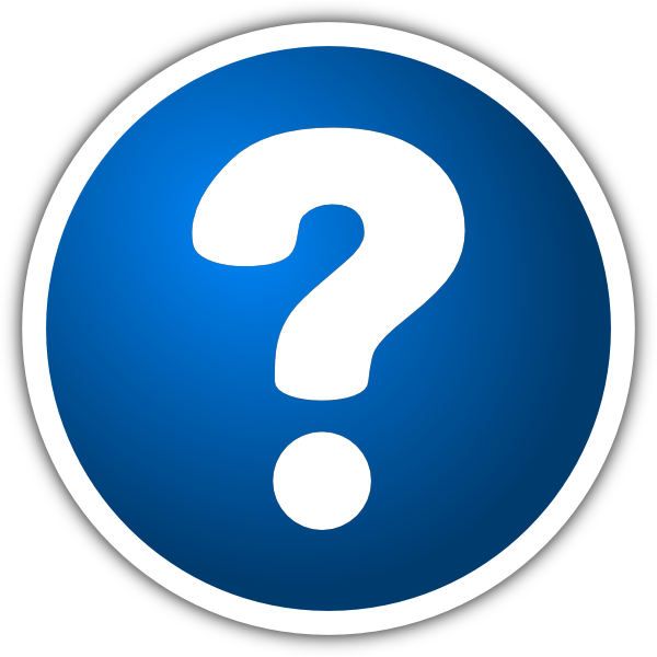 Question Mark Blue Button Icon PNG Transparent Background