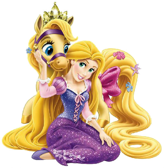 Rapunzel With Horse PNG