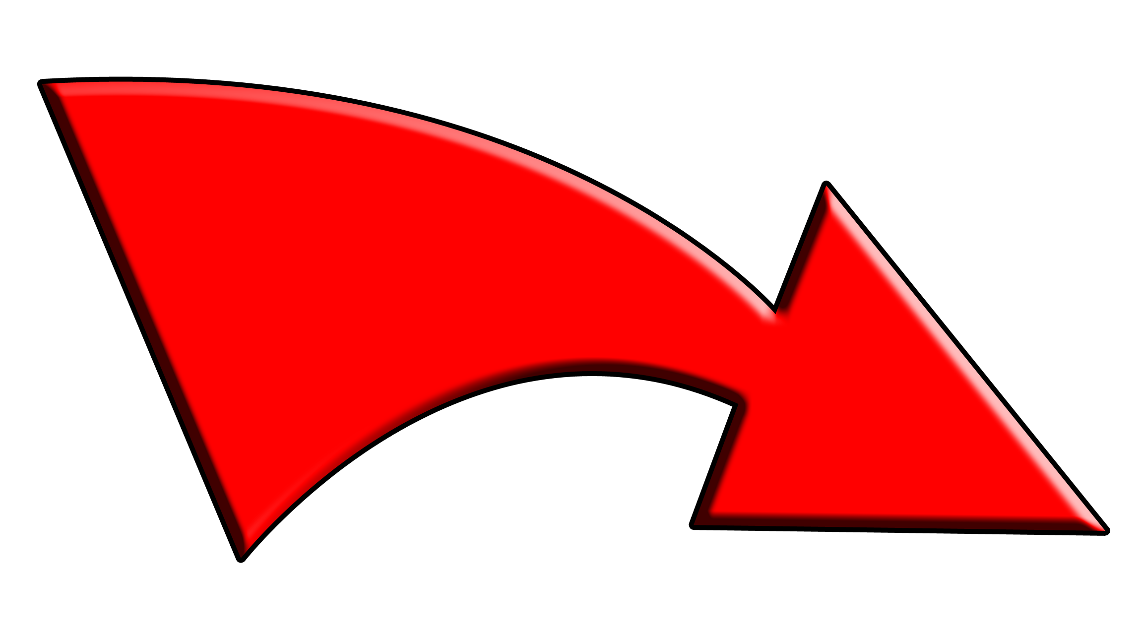 Red Curved Arrow PNG Transparent Background Free Download 36955 