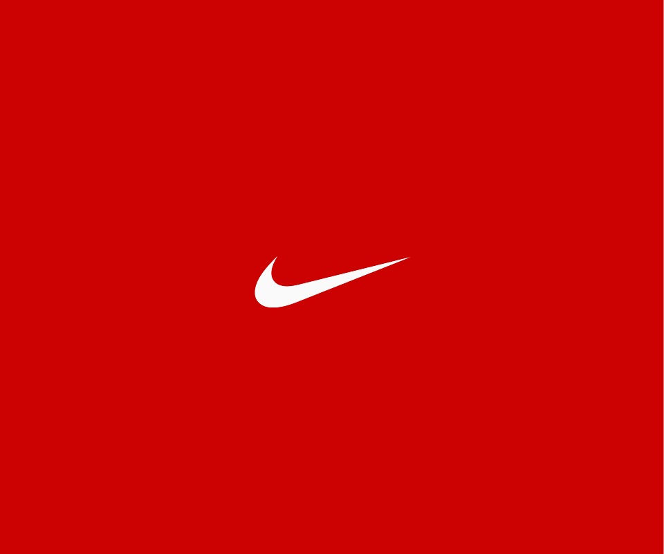 red background with nike logos wallpaper