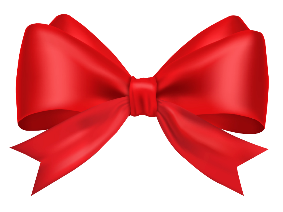 red ribbon bow PNG transparent image download, size: 3000x2019px