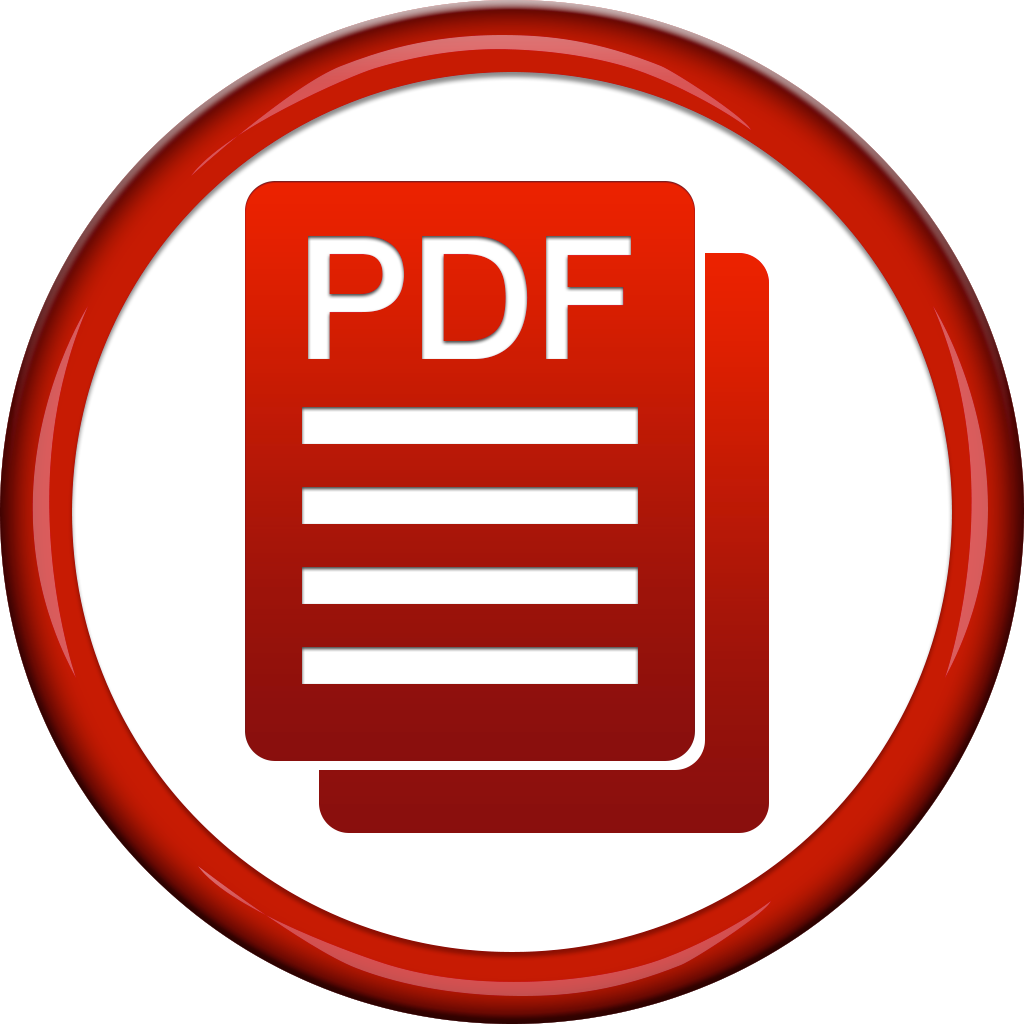 Red Circle With Pdf Icon PNG Transparent Background Free Download 