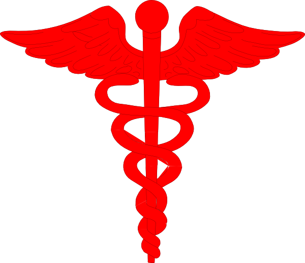 red medical dr logo, physician symbol cartoon