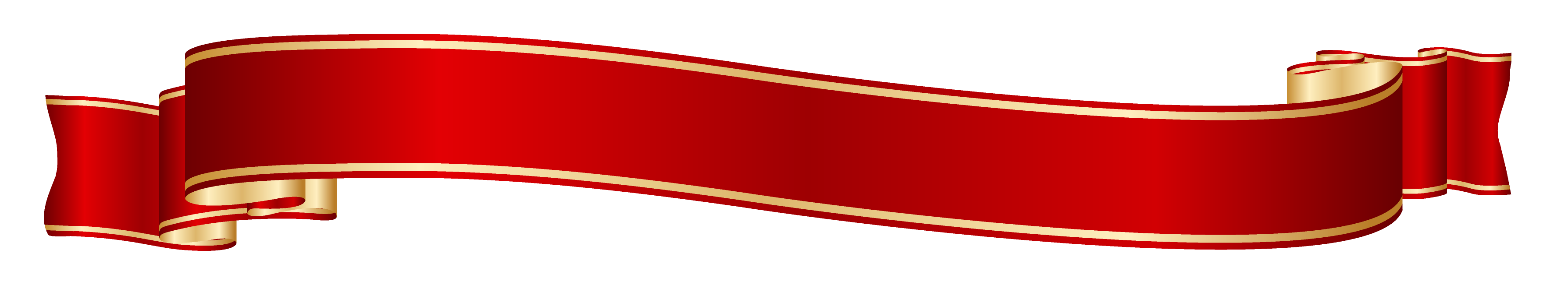 Red Ribbon Clipart Banner (PNG Transparent)