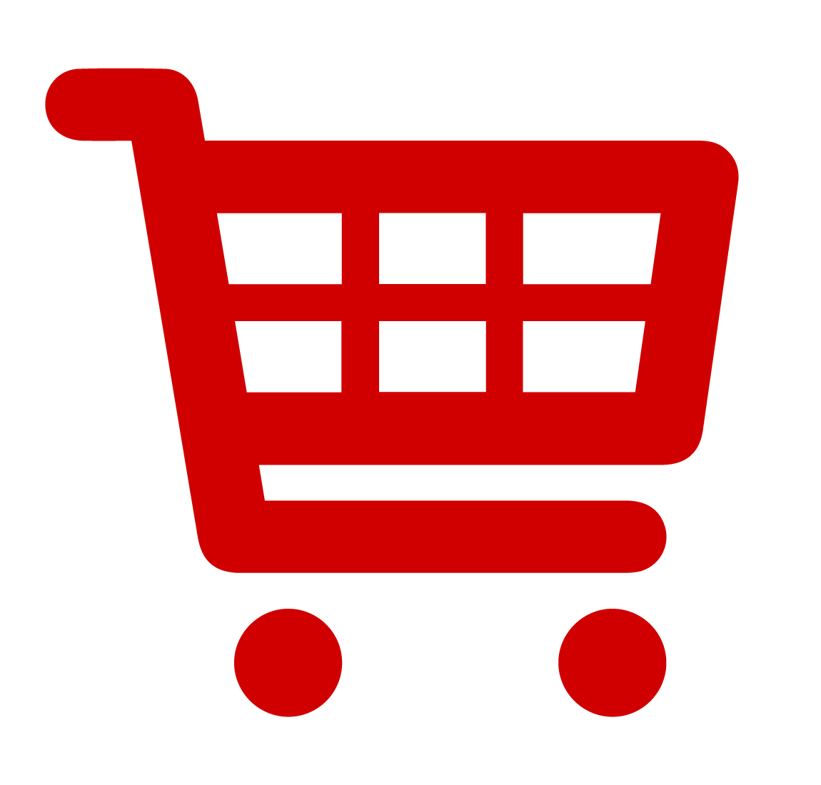 red simple shopping cart icon