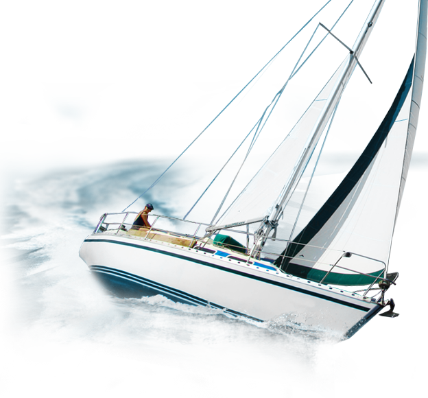 sailboat on white background