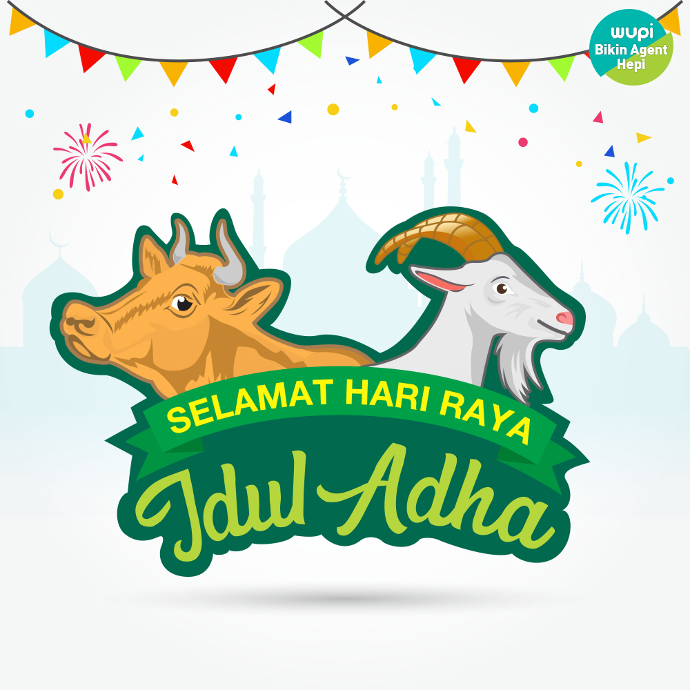 Selamat Hari Raya Idul Adha Logo, Goat, Cow, Eid Qurban, Festival Of