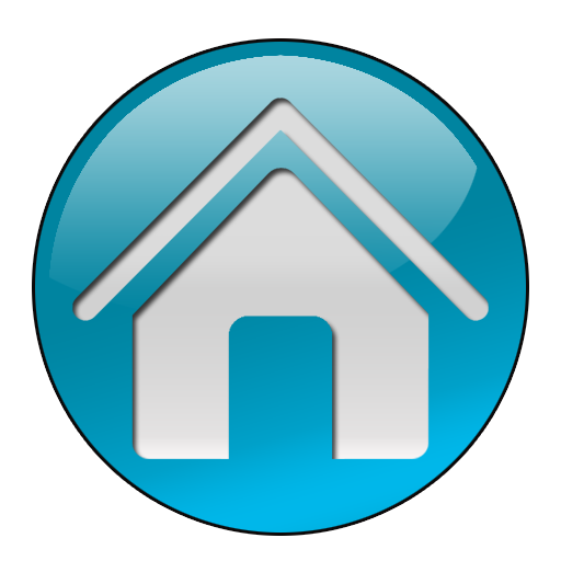 Bright Blue House icon PNG image