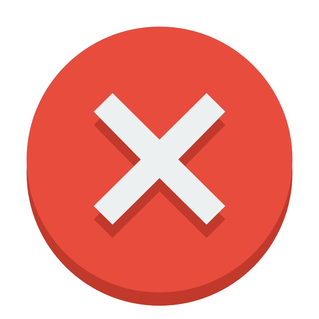 sign red error icon