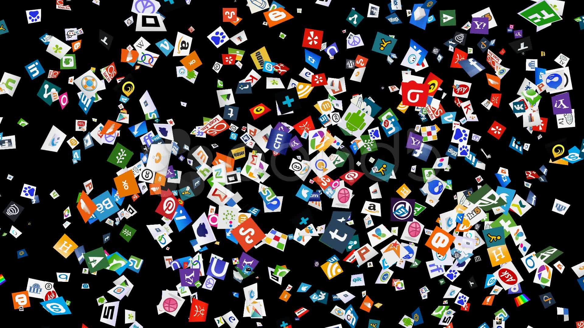 social network confetti icon