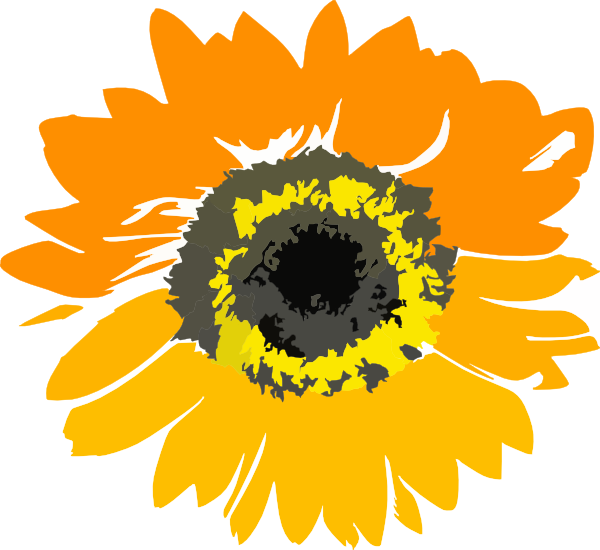 sunflowers border clip art