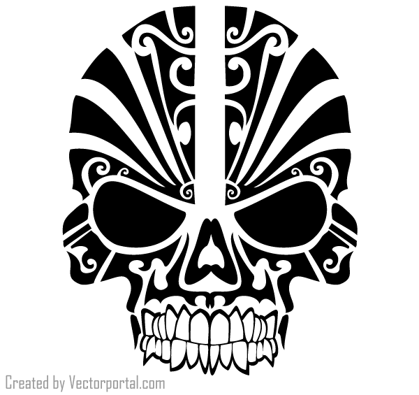 Tribal Skull Tattoo Transparent Png  6287  TransparentPNG