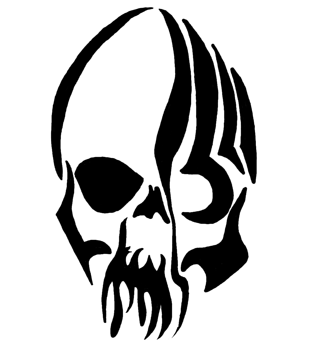 skull with tribal tattoo designs  Clip Art Library