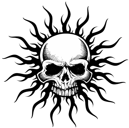 Skull Logo Design Tribal Skull Tattoo Stock Illustration 2100659959 |  Shutterstock