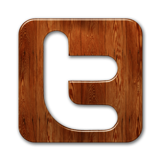 twitter wood symbol icon