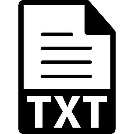 Txt text file extension symbol Free Interface icons