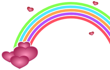 valentine rainbow heart png