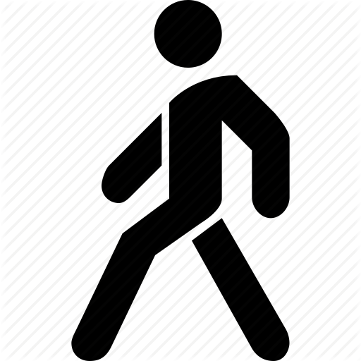 Transparent Walking Icon