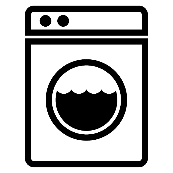 Figure electronic washing machine and dryer Vector Image