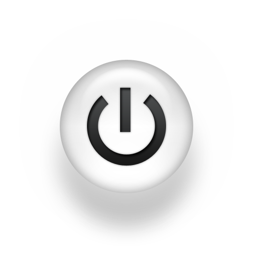White Power Button Icon