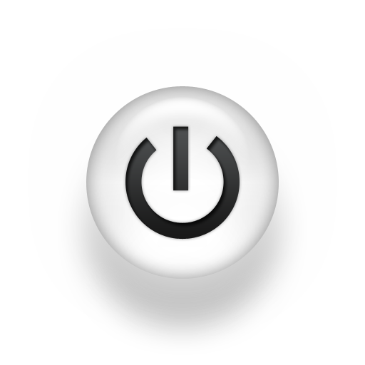 White Power Button Icon PNG Transparent Background Free Download 8346 