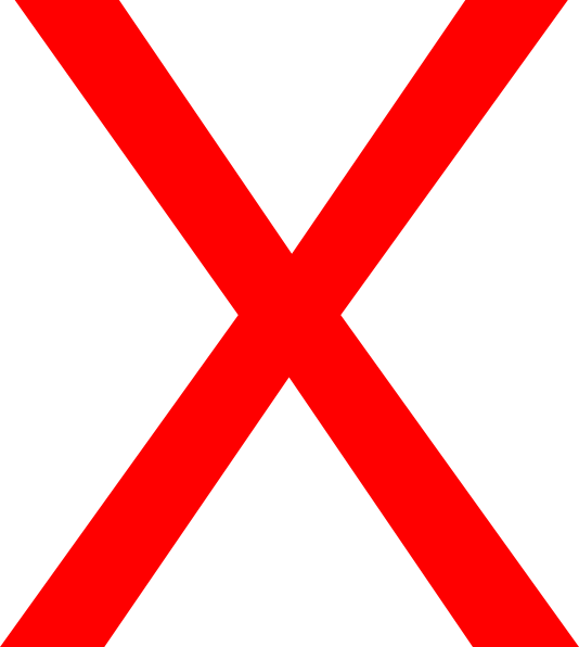 X PNG, X Transparent Background - FreeIconsPNG