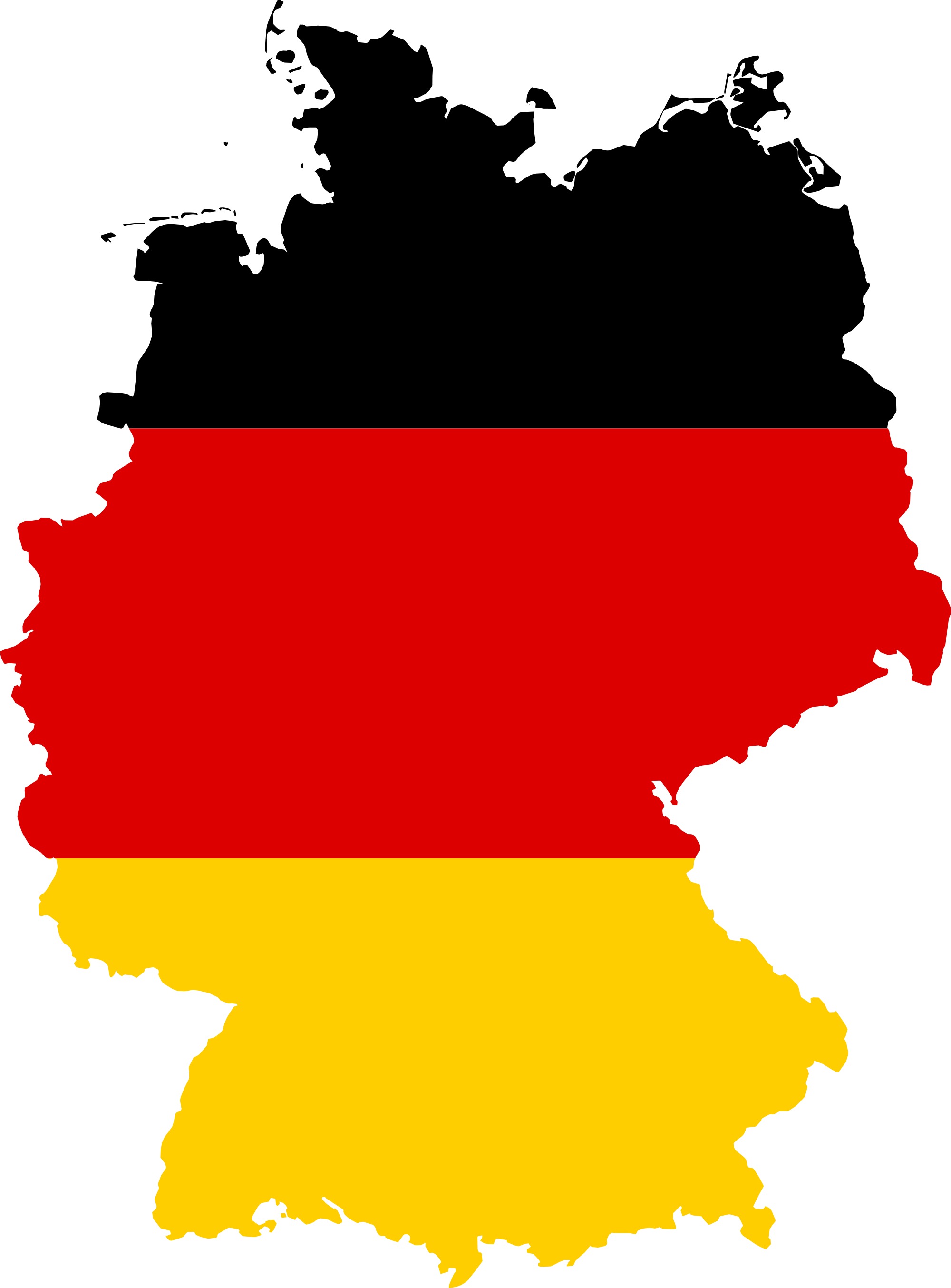 yellow germany, clip art, west germany, world map